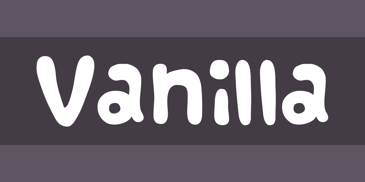 Пример шрифта Vanilla Regular